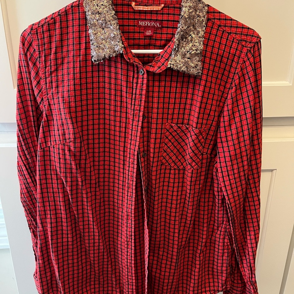 Merona Red Checkered Shirt